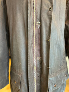 BARBOUR NORTHUMBRIA “BROWN” 1980s MENS 42 (XL) FLAT YKK ZIPPER