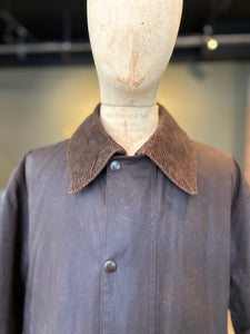 BARBOUR NORTHUMBRIA “BROWN” 1980s MENS 42 (XL) FLAT YKK ZIPPER