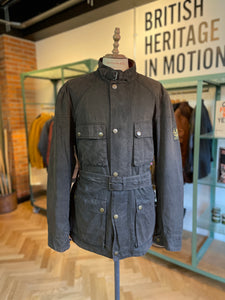 BELSTAFF ROADMASTER MALENOTTI 00s BLACK LIGHTWEIGHT WAX JACKET