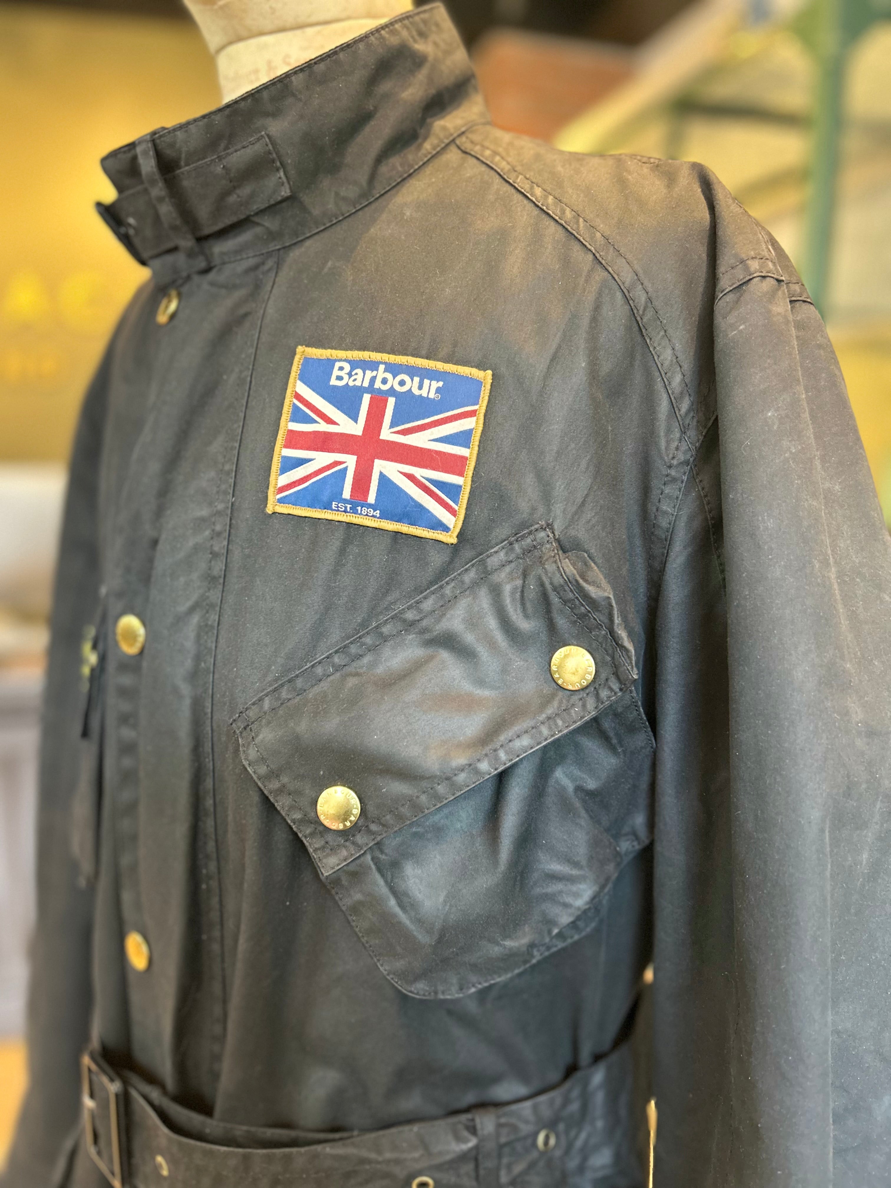 BARBOUR INTERNATIONAL BLACK WAX JACKET