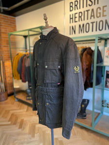 BELSTAFF ROADMASTER MALENOTTI 00s BLACK LIGHTWEIGHT WAX JACKET