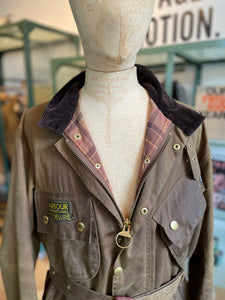 BARBOUR INTERNATIONAL “75th ANNIVERSARY” TAN BROWN WAX JACKET MENS MEDIUM (38)