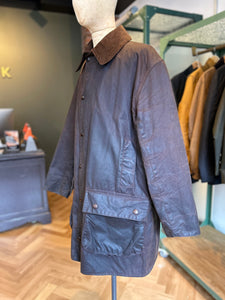 BARBOUR NORTHUMBRIA “BROWN” 1980s MENS 42 (XL) FLAT YKK ZIPPER