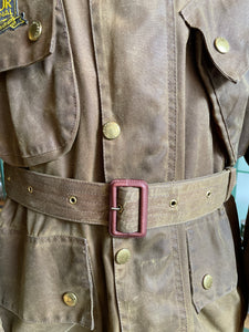 BARBOUR INTERNATIONAL “75th ANNIVERSARY” TAN BROWN WAX JACKET MENS MEDIUM (38)