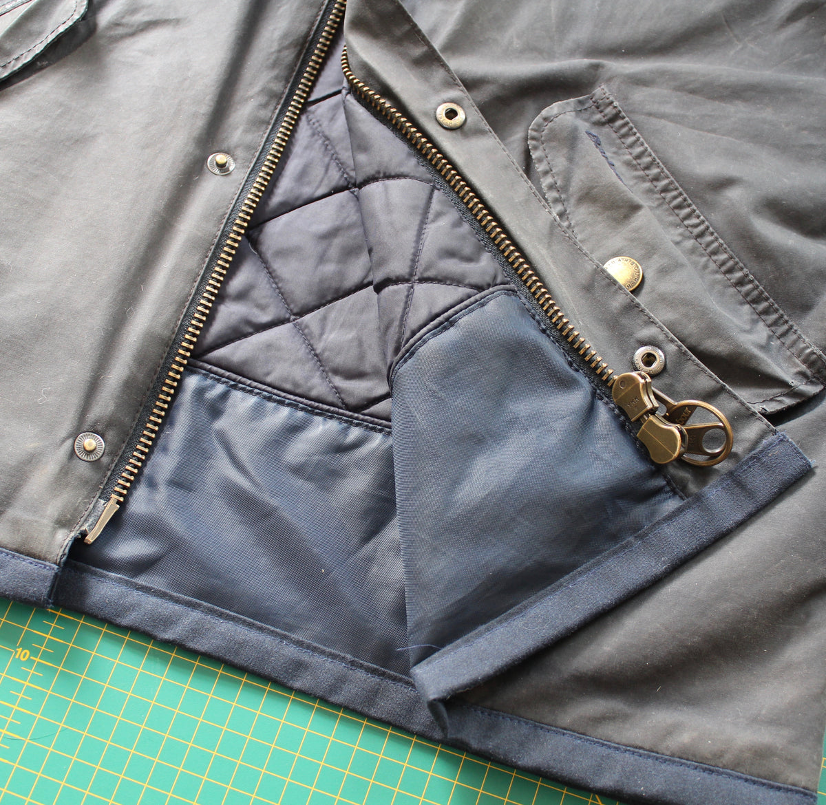 Hem line repair – Oily Jack England Re-wax and Repair Service